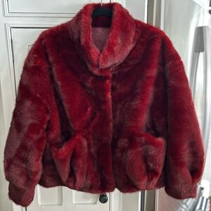 Trendy Ruby Faux Fur Teddy Jacket